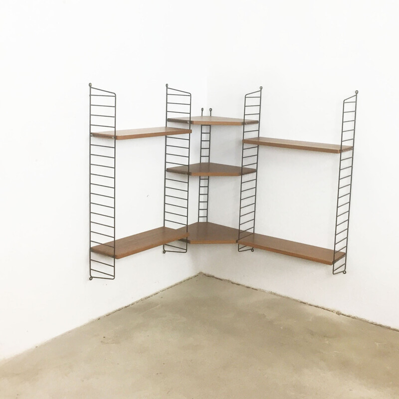 Wall shelving system by Nisse Strinning for String - 1960s