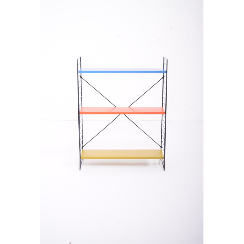 3 shelf unit in yellow, red and blue by Dekker for Tomado H - 1950s