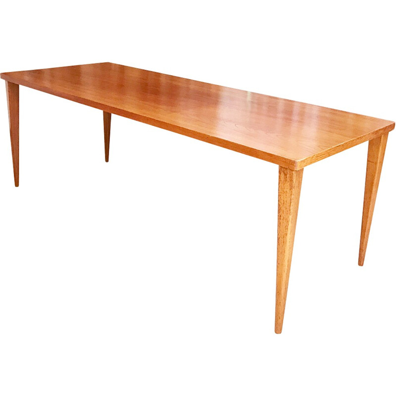 Vintage teak dining table by Nanna Ditzel for Poul Kolds Savæerk, Denmark 1950