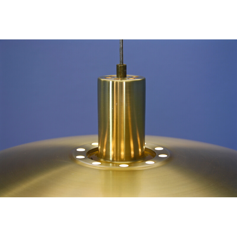 Mid-Century hanging lamp in brass-coated aluminium - 1960s