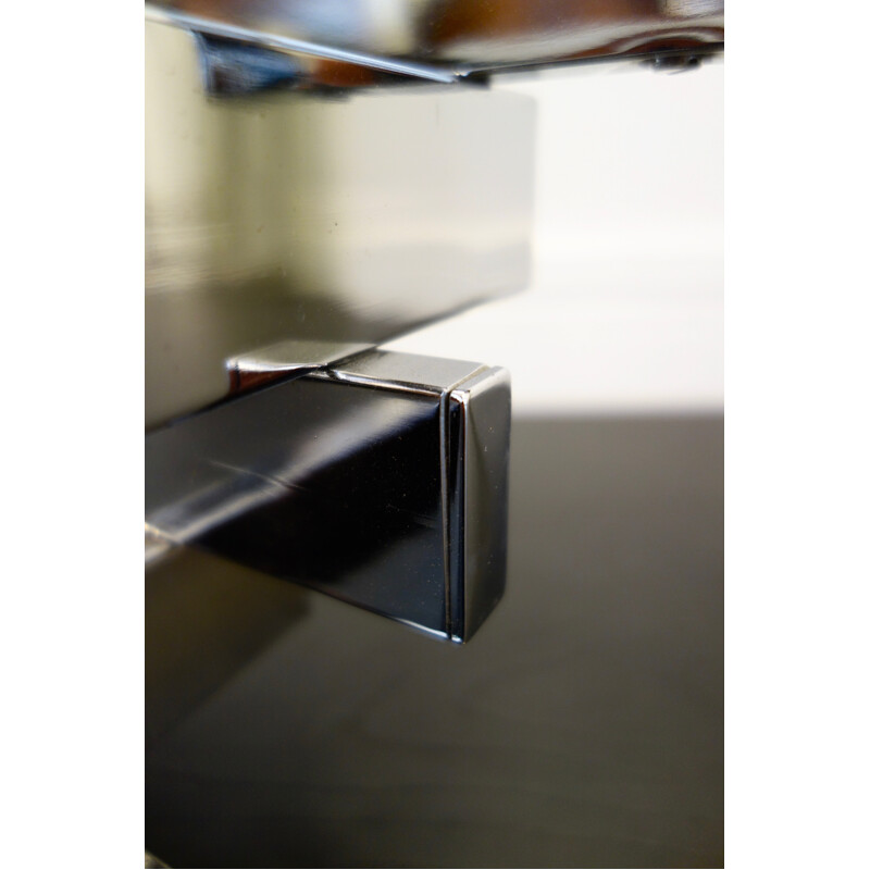 Table basse rectangulaire en chrome - 1970