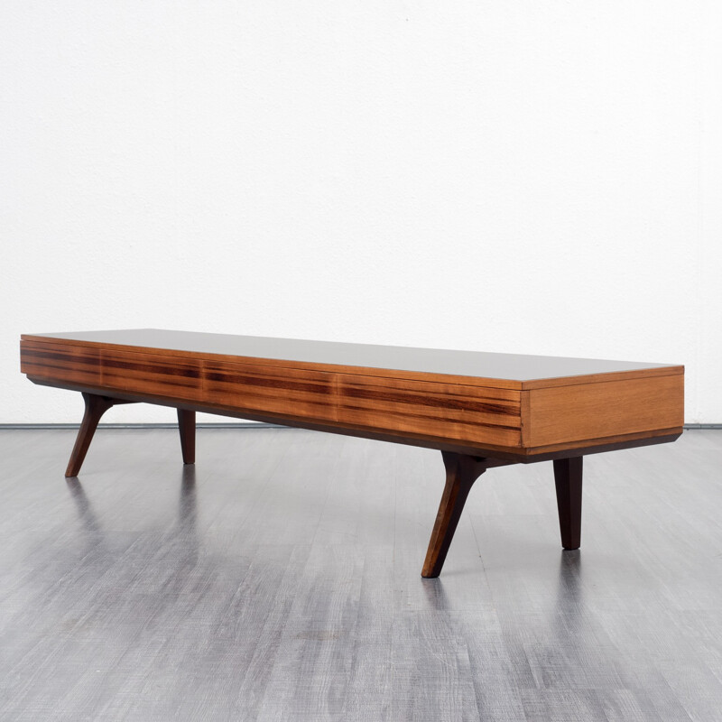 Mid century German walnut lowboard - 1950s