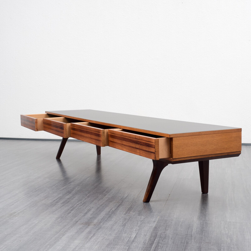 Mid century German walnut lowboard - 1950s