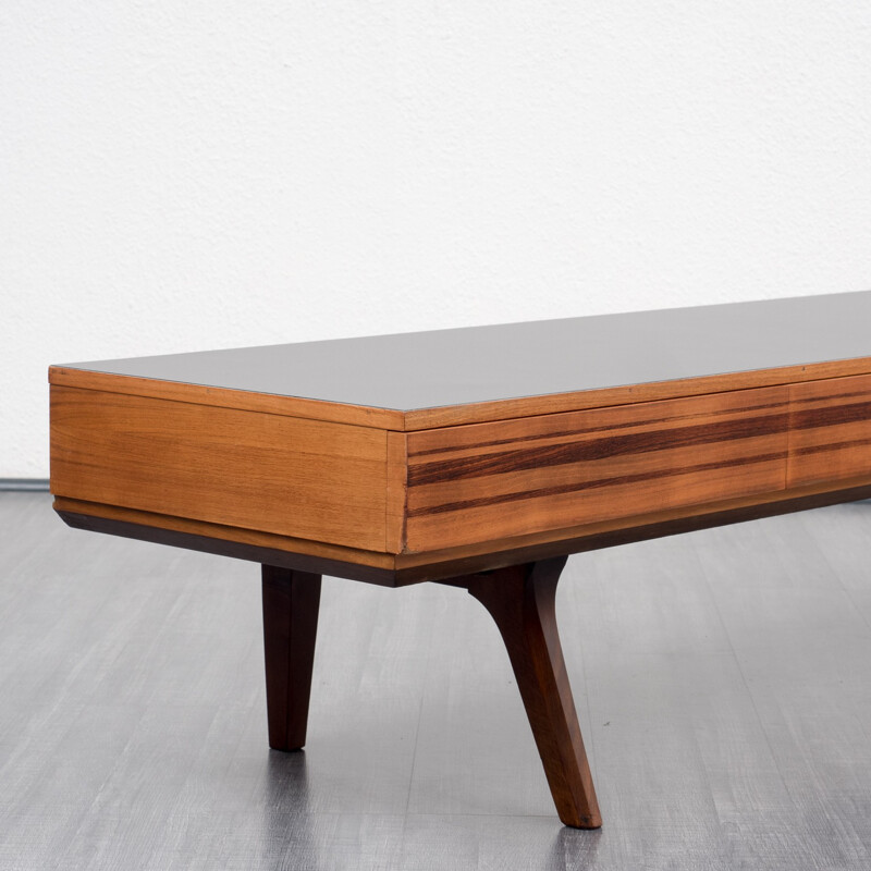 Mid century German walnut lowboard - 1950s