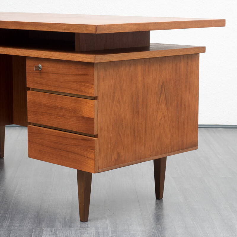 Cubical German teak desk - 1960s