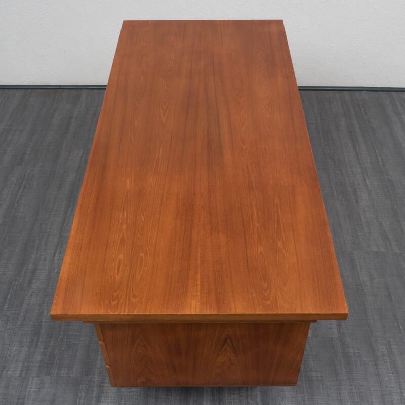 Cubical German teak desk - 1960s