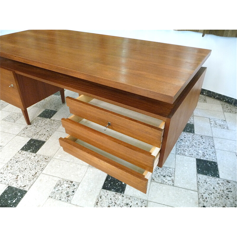 Desk in wood produced by Leo BUB Wertmöbel - 1960s