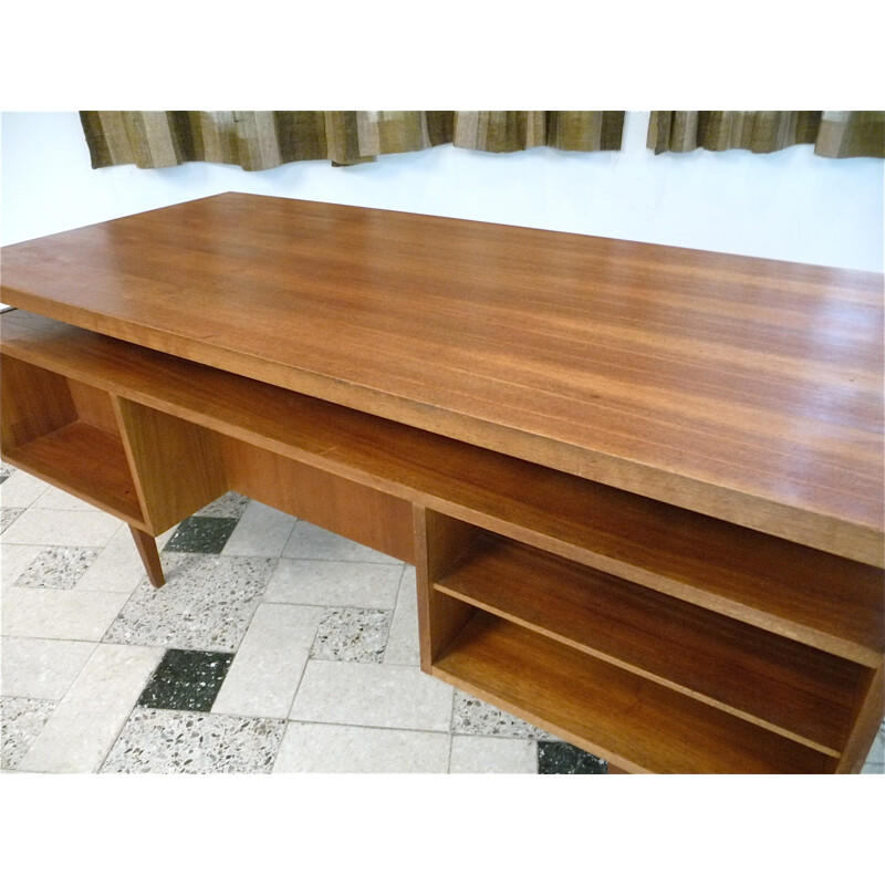 Desk in wood produced by Leo BUB Wertmöbel - 1960s