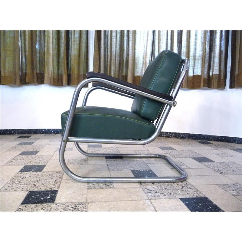 Set of 3 German steel-tube armchairs - 1930s