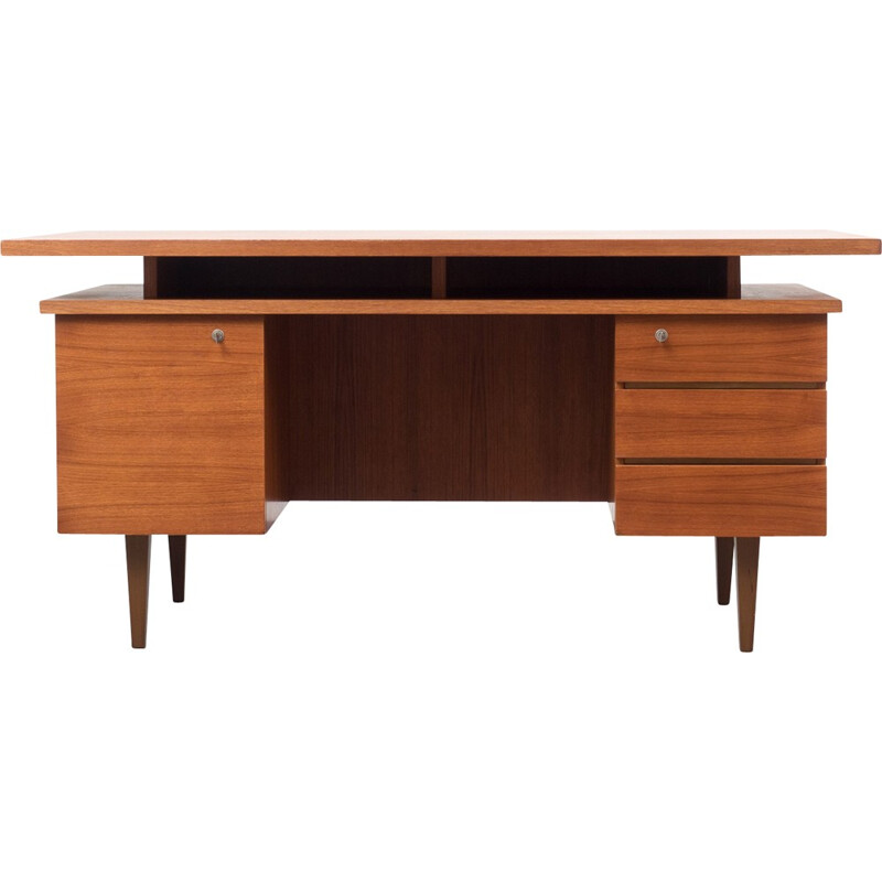 Cubical German teak desk - 1960s