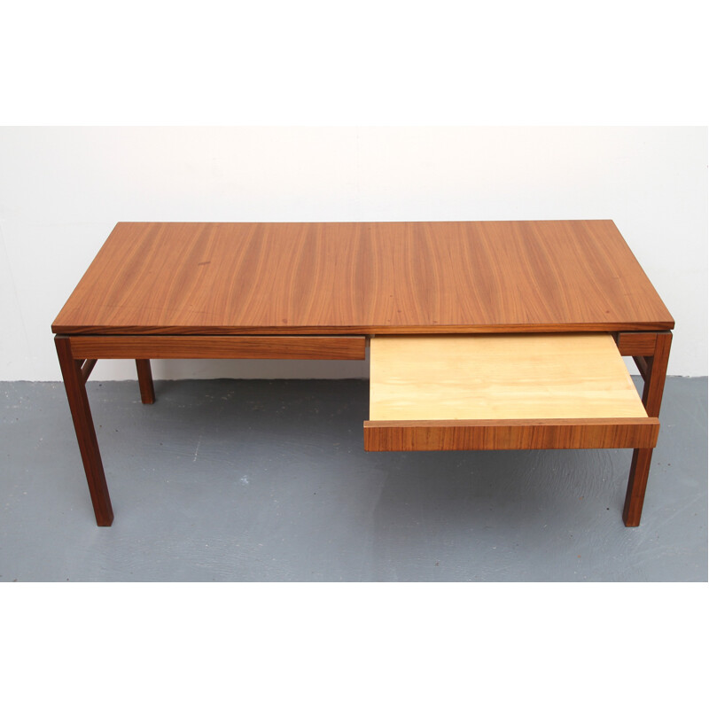 Coffee table walnut with move-out plates - 1960s