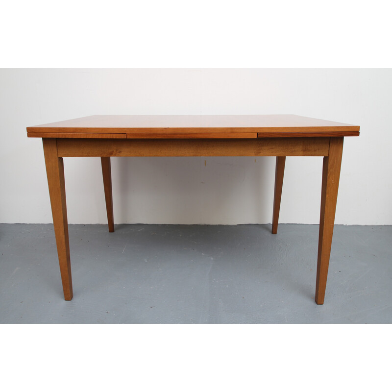 Table à repas extensible en noyer- 1960