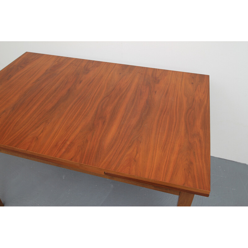Extendable dining walnut table - 1960s