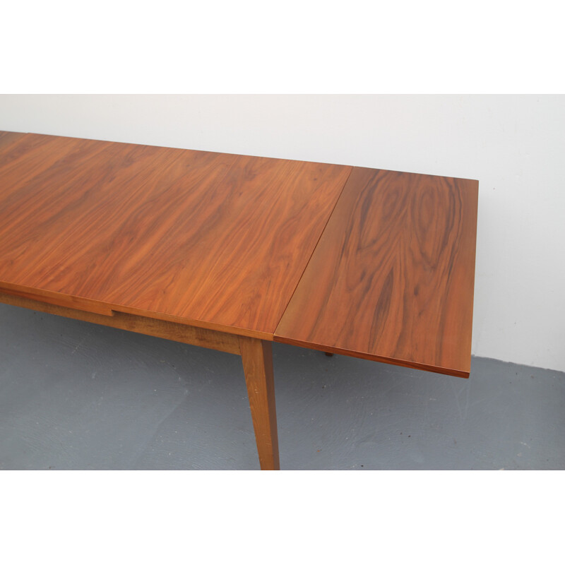 Extendable dining walnut table - 1960s