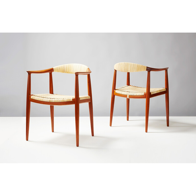 Pair of JH-501 armchairs by Hans Wegner for Johannes Hansen - 1940s