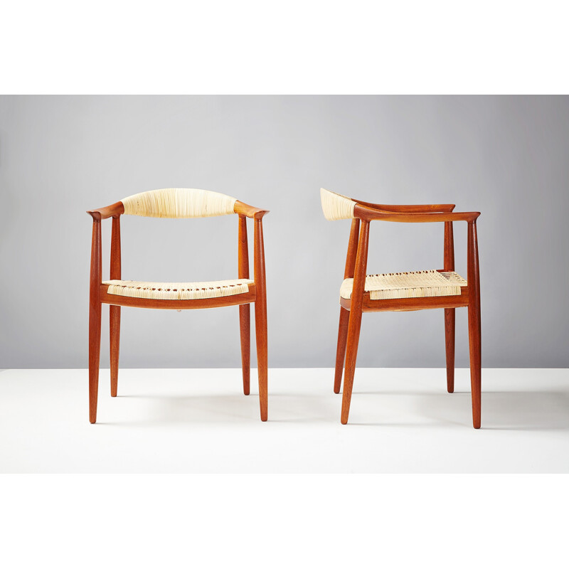 Pair of JH-501 armchairs by Hans Wegner for Johannes Hansen - 1940s