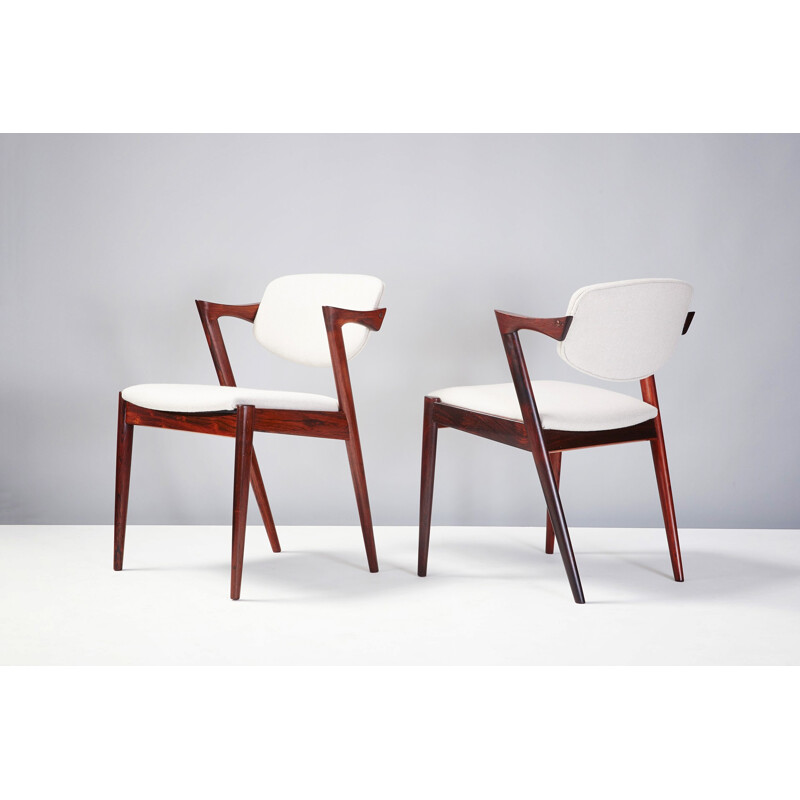 Ensemble de 6 chaises modèle 42 de de Kai Kristiansen - 1950