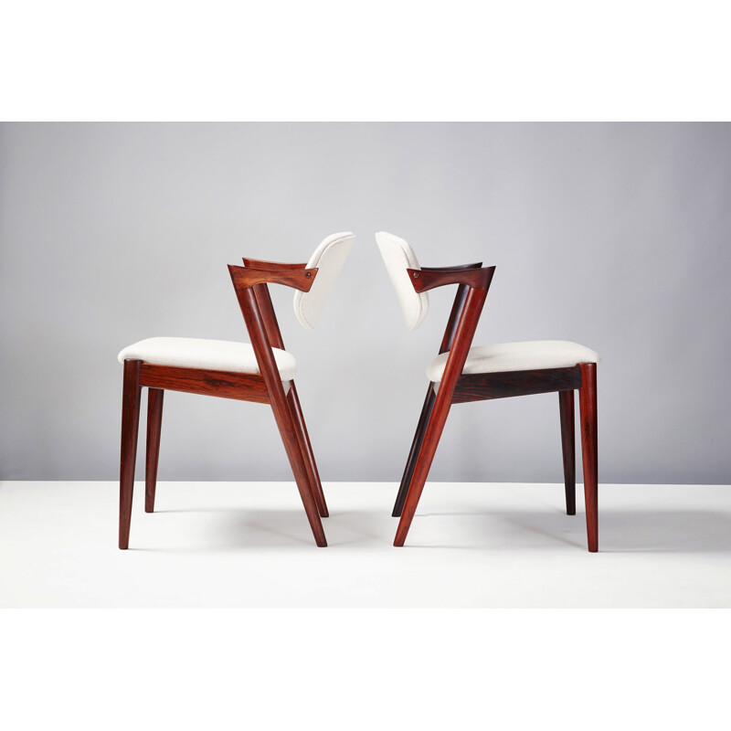 Set of 6 chairs Model 42  by Kai Kristiansen - 1950