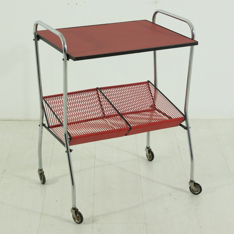 Mid century record  serving trolley - 1950s
