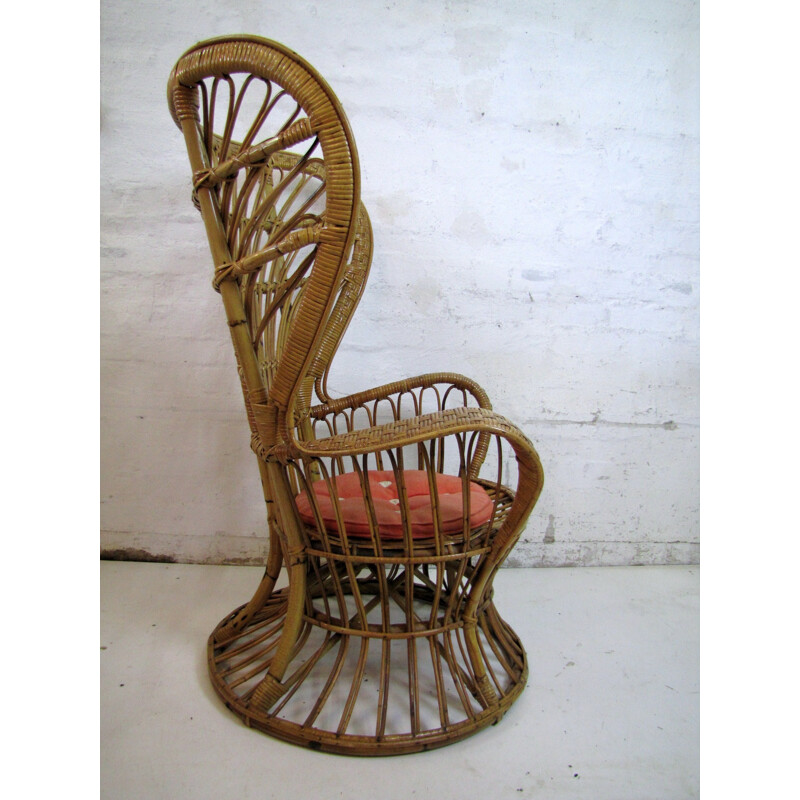 Wicker armchair by Gio Ponti for Vittoro Bonacina - 1950s