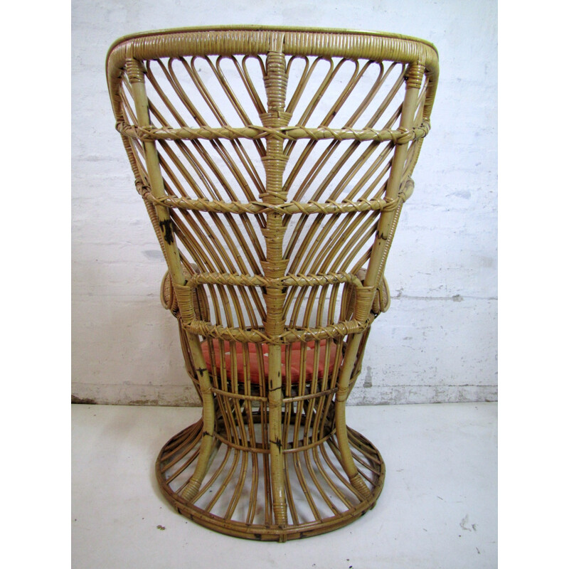 Wicker armchair by Gio Ponti for Vittoro Bonacina - 1950s