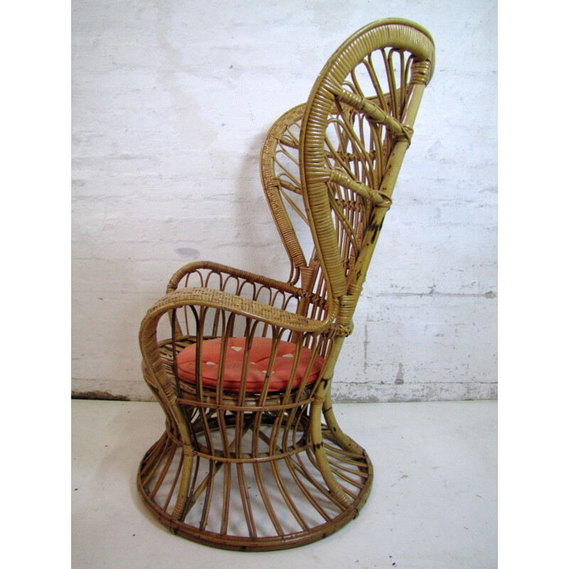 Wicker armchair by Gio Ponti for Vittoro Bonacina - 1950s