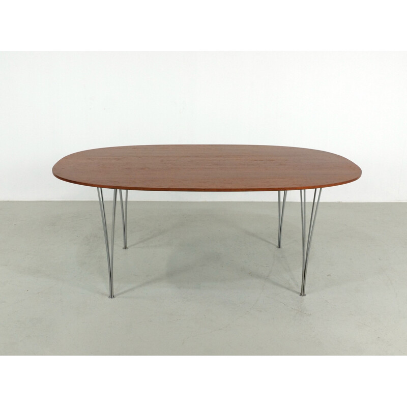 "Super-elliptical" dining table by Piet Hein and Bruno Mathsson for Fritz Hansen - 1970s