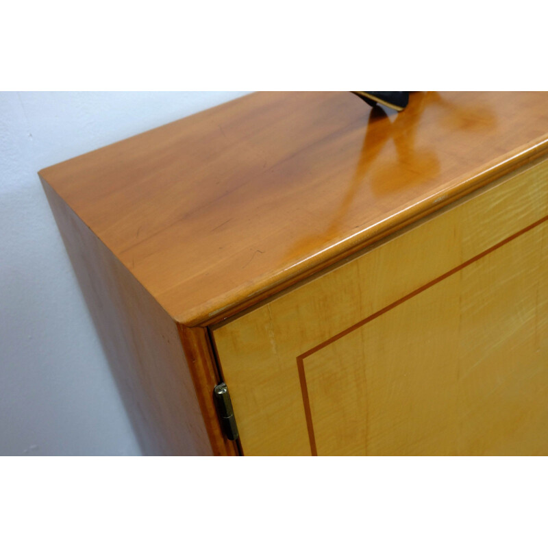 Mid-century shoe cabinet in cherry and maplewood - 1950s