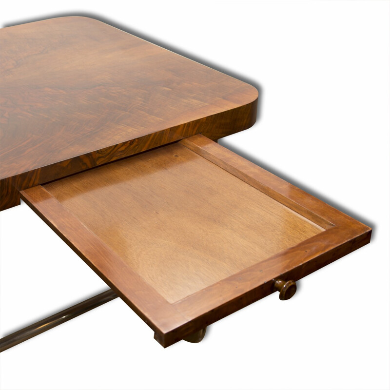 Mid-century desk in wood by Jindrich Halabala for UP Zavody Brno - 1930s 