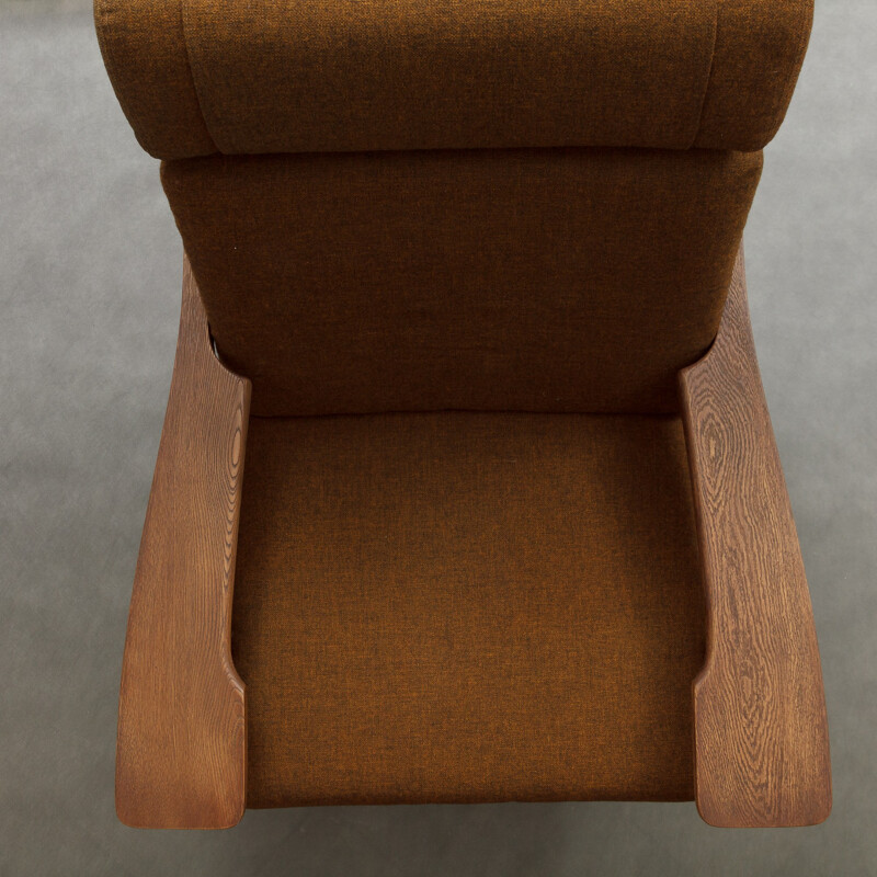 "GE 375" lounge chair with its ottoman by Hans Wegner - 1960s