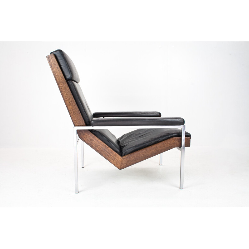 Lounge chair in wenge and leather by Rob Parry for Gelderland - 1960s