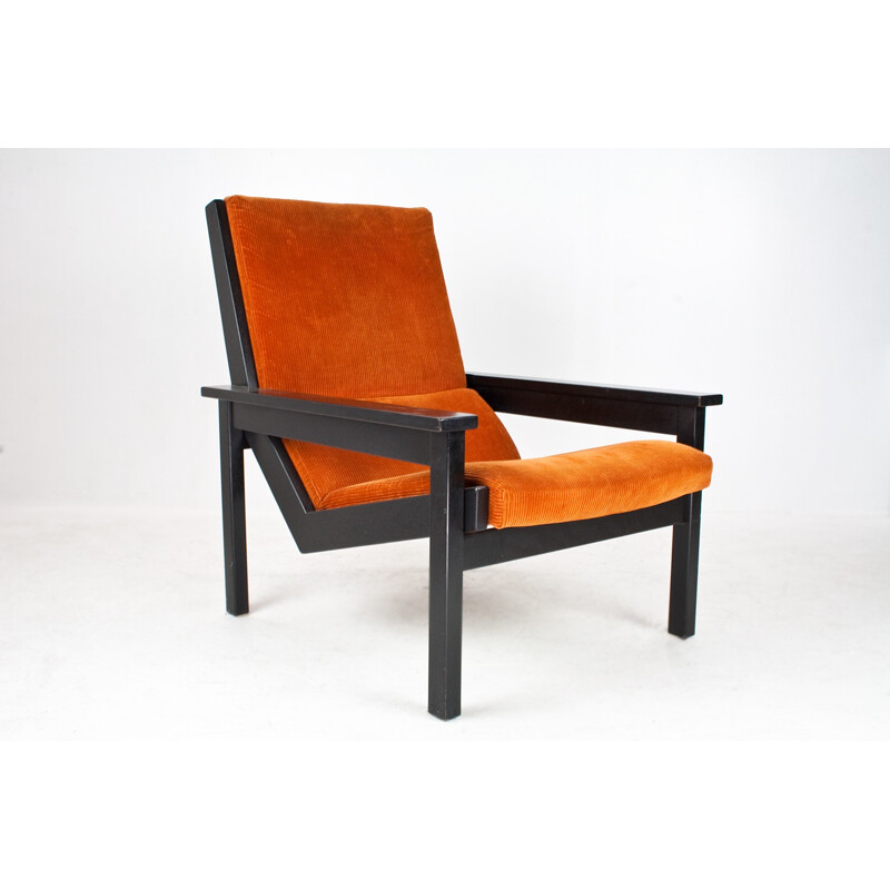 Fauteuil vintage orange de Rob Parry pour Gelderland - 1960