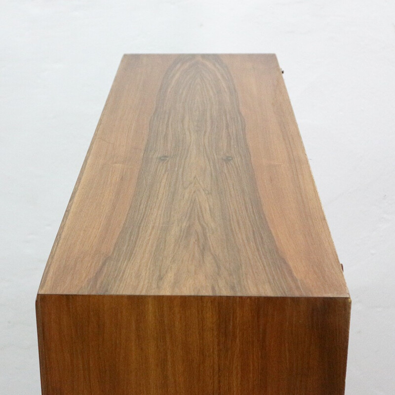 Cabinet in walnut produced by DWM Deutsche Werkmöbel - 1960s