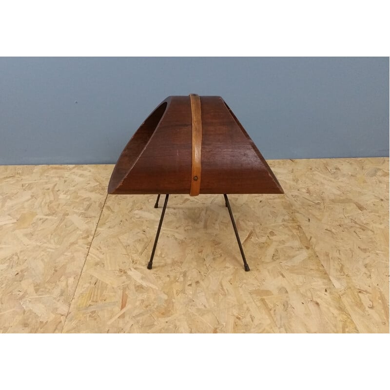 Mid-century magazine stand in wood by Carl Auböck - 1950s