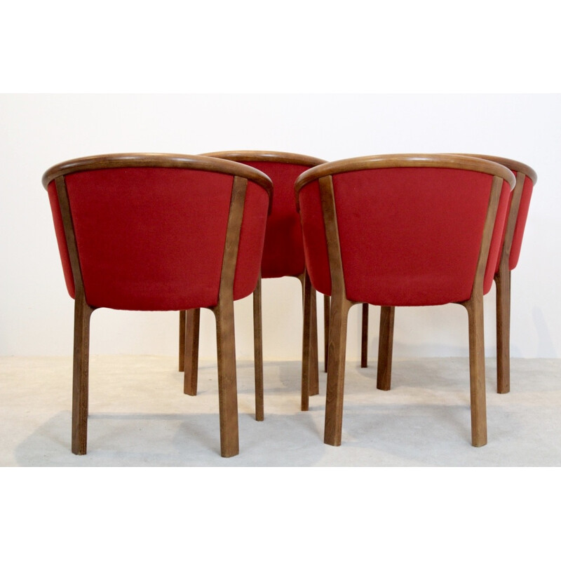 Conjunto de 4 cadeiras de teca de Rud Thygesen e Johnny Sørensen para Magnus Olesen - 1980