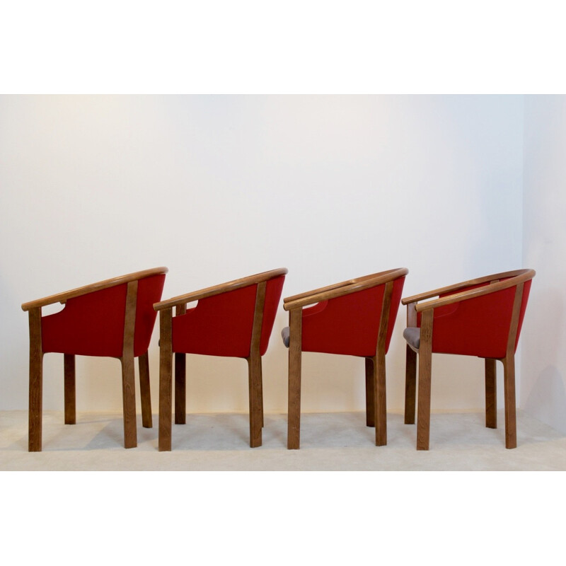 Set van 4 teakhouten stoelen van Rud Thygesen en Johnny Sørensen voor Magnus Olesen - 1980