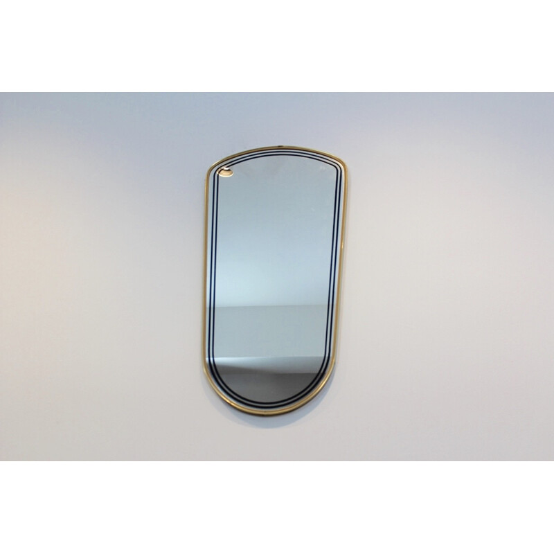 Mid Century brass framed mirror - 1950s