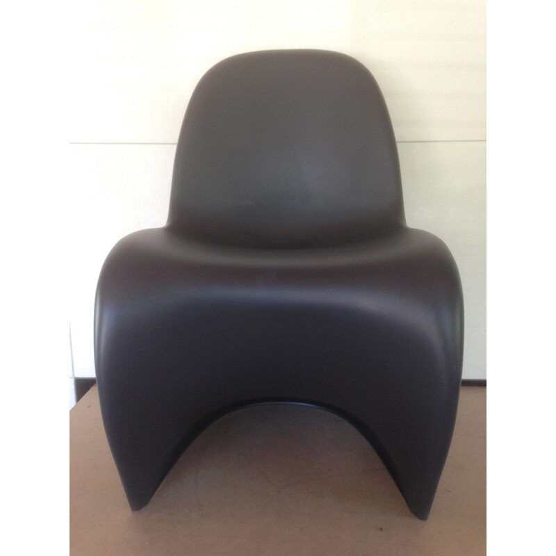 Set of 6 black chairs "Panton Chaire, Verner PANTON - 1990s