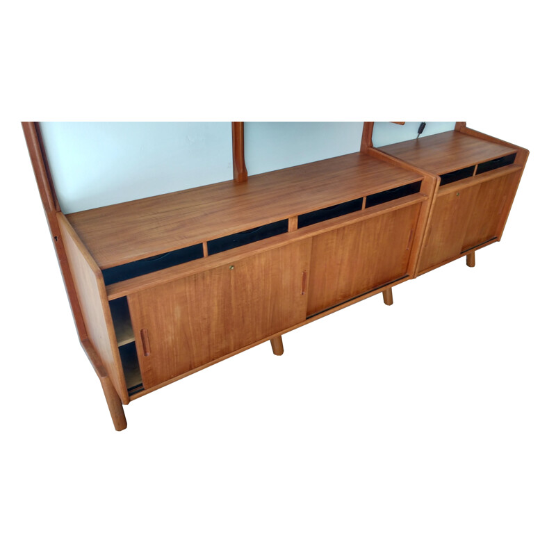 "Libra" wall unit in teak produced by Haraldsen & Co - 1950s