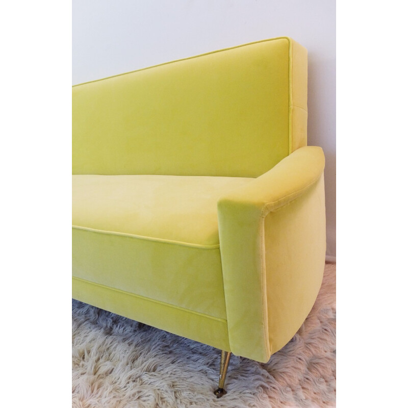 Mid century Italian yellow sofa from - 1960