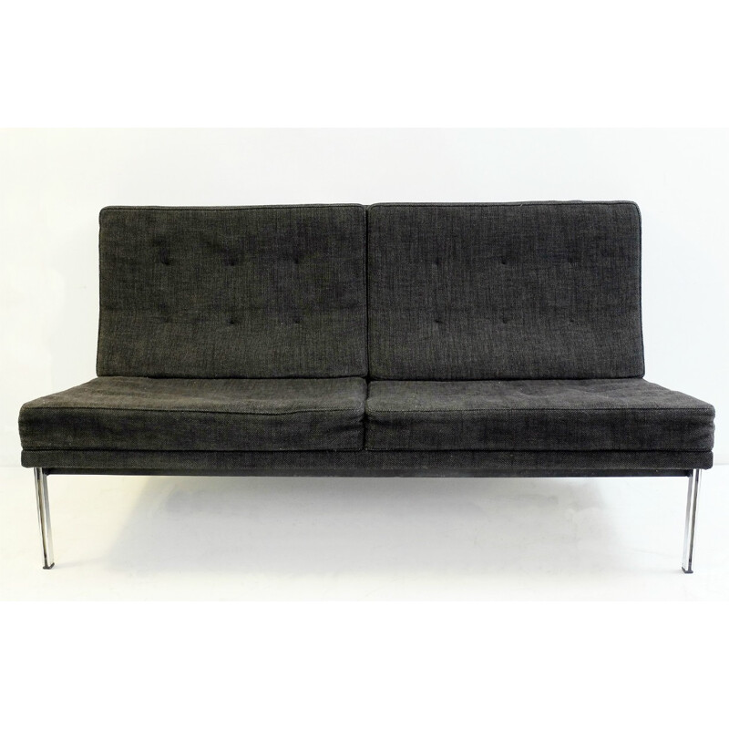 "Parallel bar" gray sofa by Flotrence Knoll - 1960s