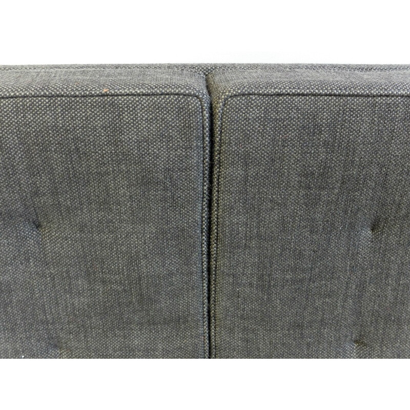 "Parallel bar" gray sofa by Flotrence Knoll - 1960s