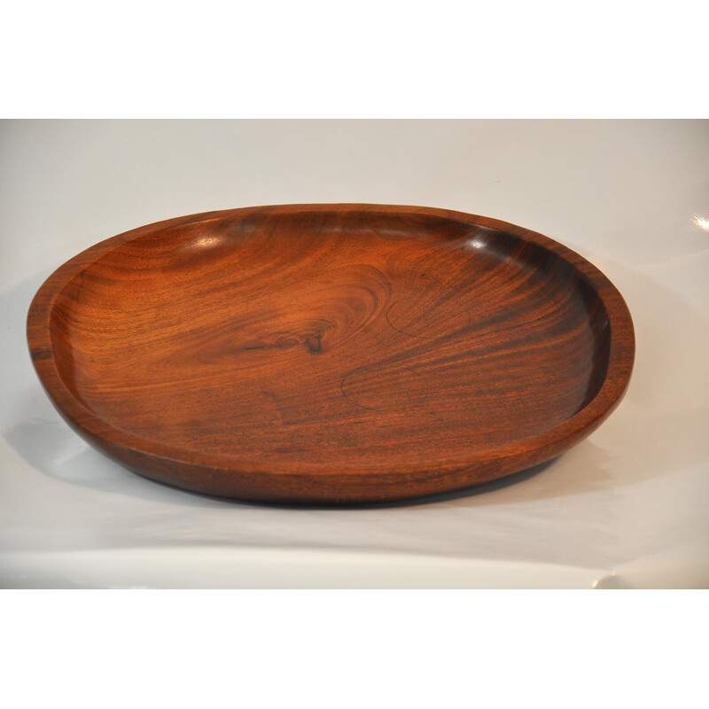 Plate in rosewood, Alexandre NOLL - 1950s