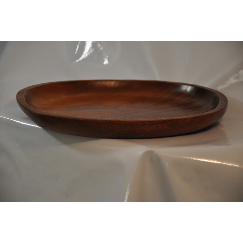 Plate in rosewood, Alexandre NOLL - 1950s