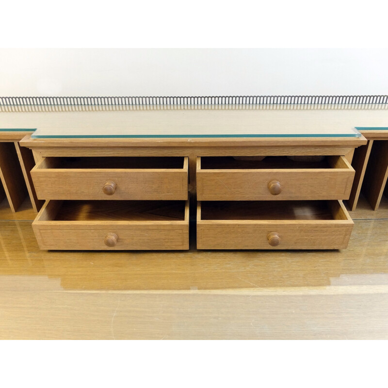 Wooden desk with double feet by David Linley - 1990s