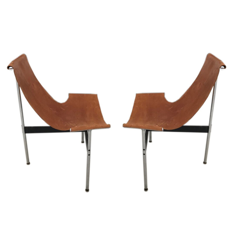 Paire de chaises T de William Katavolos et Ross Littell - 1950