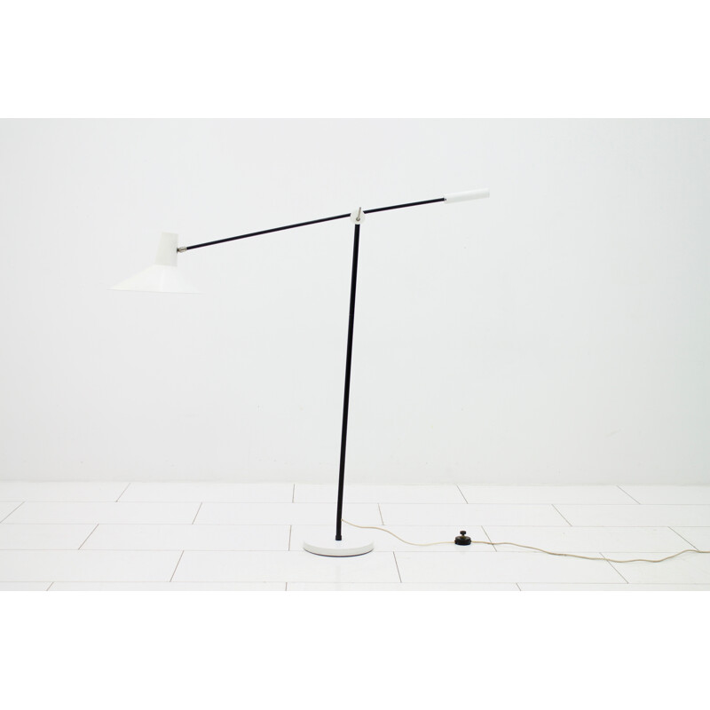 White floor lamp by Jan Hoogervorst - 1960s