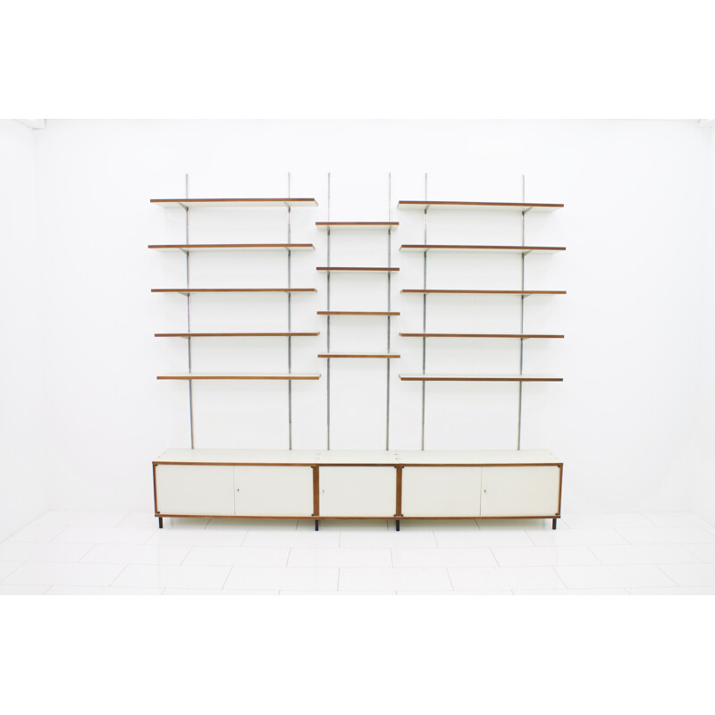 Wall shelving system with sideboard M125 by Hans Gugelot for Bofinger - 1960s 