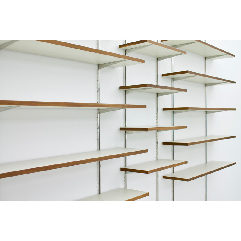 Wall shelving system with sideboard M125 by Hans Gugelot for Bofinger - 1960s 