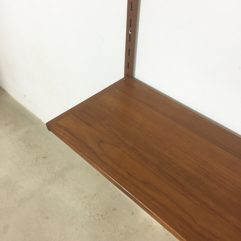 Teak wall unit by Kai Kristiansen for Feldballes Mobelfabrik Denmark - 1960s